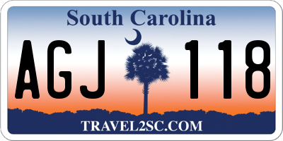 SC license plate AGJ118