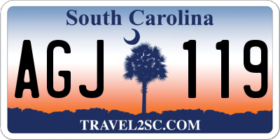 SC license plate AGJ119