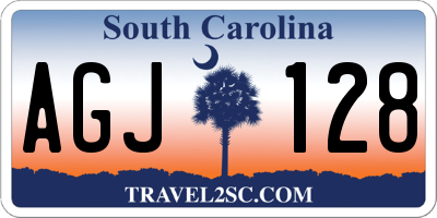 SC license plate AGJ128