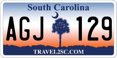 SC license plate AGJ129