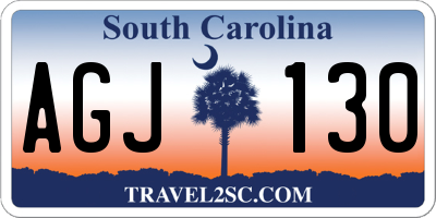 SC license plate AGJ130