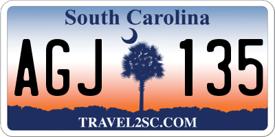 SC license plate AGJ135