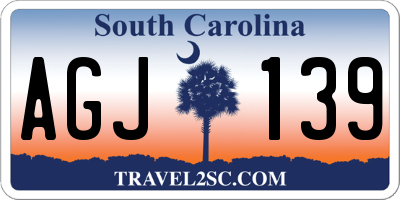 SC license plate AGJ139