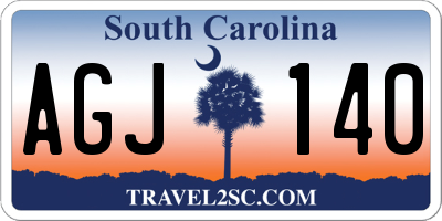 SC license plate AGJ140