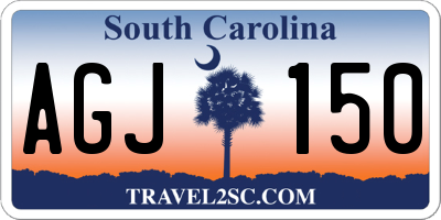 SC license plate AGJ150