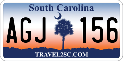 SC license plate AGJ156