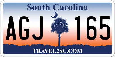 SC license plate AGJ165