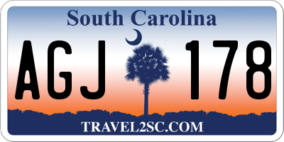 SC license plate AGJ178