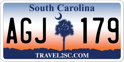 SC license plate AGJ179