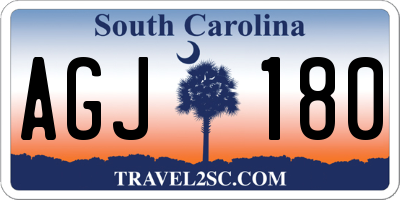 SC license plate AGJ180