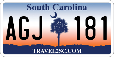 SC license plate AGJ181