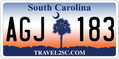 SC license plate AGJ183