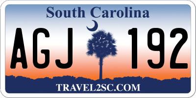 SC license plate AGJ192