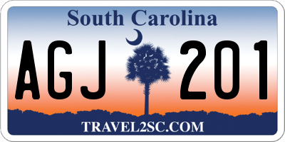 SC license plate AGJ201