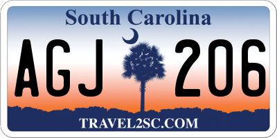 SC license plate AGJ206
