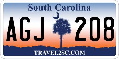 SC license plate AGJ208