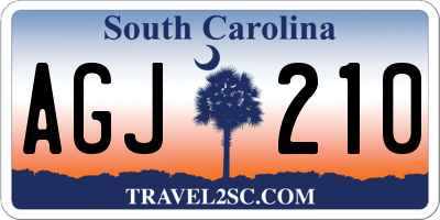 SC license plate AGJ210
