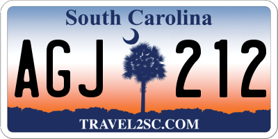 SC license plate AGJ212