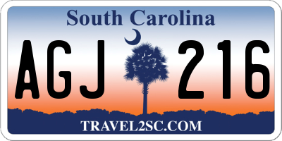 SC license plate AGJ216