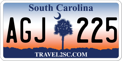 SC license plate AGJ225
