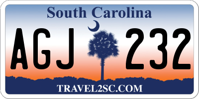 SC license plate AGJ232