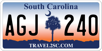 SC license plate AGJ240