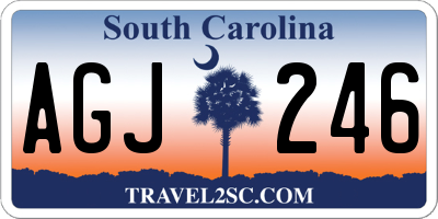 SC license plate AGJ246