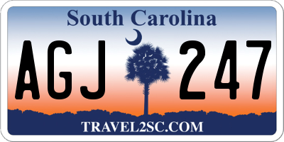SC license plate AGJ247