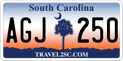 SC license plate AGJ250