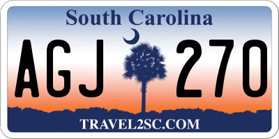 SC license plate AGJ270