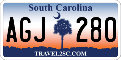 SC license plate AGJ280