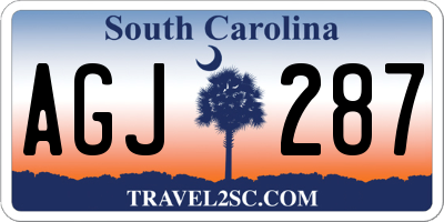 SC license plate AGJ287