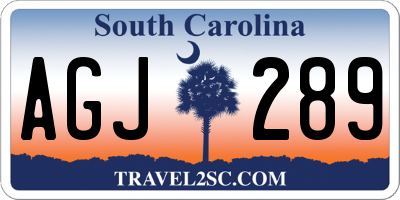 SC license plate AGJ289