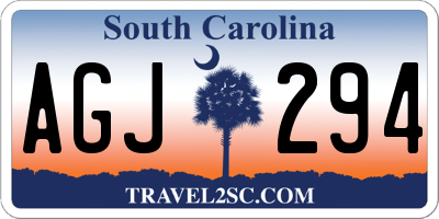 SC license plate AGJ294