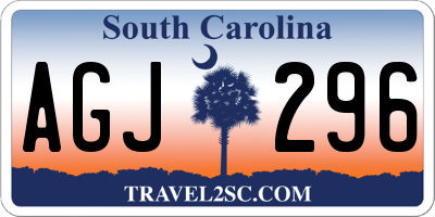 SC license plate AGJ296