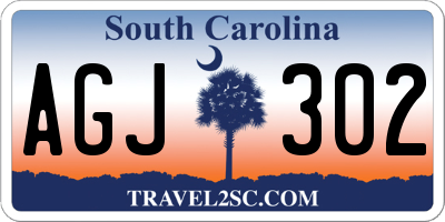SC license plate AGJ302