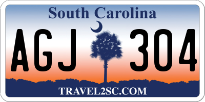 SC license plate AGJ304