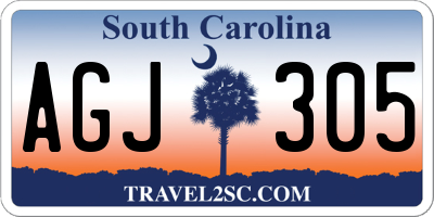 SC license plate AGJ305