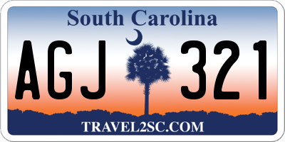 SC license plate AGJ321