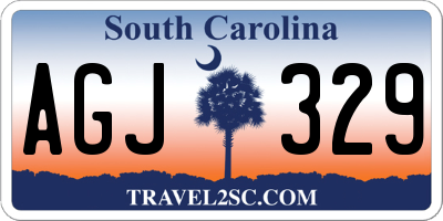 SC license plate AGJ329