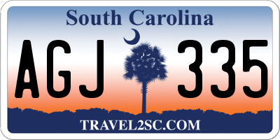 SC license plate AGJ335