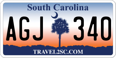 SC license plate AGJ340