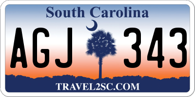 SC license plate AGJ343