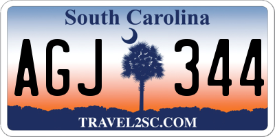 SC license plate AGJ344