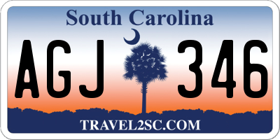 SC license plate AGJ346