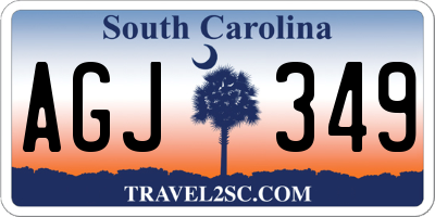 SC license plate AGJ349