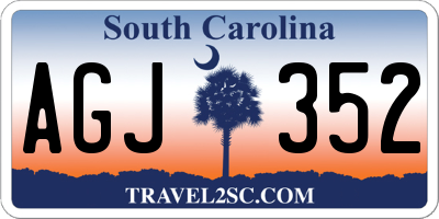 SC license plate AGJ352