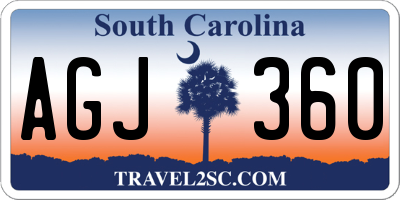 SC license plate AGJ360