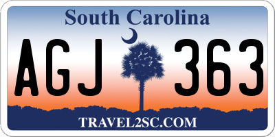 SC license plate AGJ363