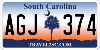 SC license plate AGJ374